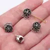 12.5x 10.1x 7.6mm 1.6g atrapasueños de plata antigua cuenta de agujero grande accesorio para colgar cabeza de tee