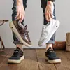 Zapatos de Hombre Transfronterizos Otoño Nuevo de Caña Baja Retro Zapatos de Papá Suela Gruesa Versátiles Moda Suela Blanda Zapatos Blancos Zapatos Antideslizantes