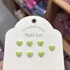 Acessórios Tridimensionais em Resina com Formato de Coração para Nail Art Transfronteiriça, Decorações de Unha DIY Feitas à Mão, Brincos, Capas de Celular, Acessórios de Unha Vestíveis