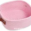 Cesta de Almacenamiento de Cuerda de Algodón Rosa Xinyide Calidad Yama Caja de Almacenamiento Americana Cesta Tejida de Escritorio