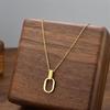 Titânio aço ouro duplo anel colar clavícula feminina cadeia simples moda nicho design sentido de alta qualidade não-desbotamento fábrica atacado
