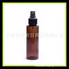 Botella spray marrón de 100 ml, hombro plano, plástico PET, botella para cosméticos de 100 ml, botella con pulverizador de presión