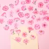 Serie Rosa Fresca y Sencilla Pegatinas Florales Autoadhesivas Material para Decoración DIY de Diario Pegatinas de Flores Pequeñas para Niños