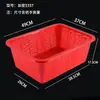 Cesta de Almacenamiento de Plástico Rectangular Encriptada Cesta para Lavar Verduras Lavar Arroz Escurrir Cesta para Clasificar Frutas y Verduras del Supermercado Cesta de Almacenamiento de Cocina