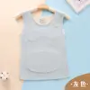 Ropa Interior de Terciopelo para Niñas Otoño e Invierno, Parche Redondo en el Cuello, Protección para el Vientre, Sujetador sin Costuras para Niños Tallas Mediana y Grande en Período de Desarrollo con Chaleco Acolchado