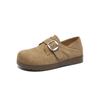Zhr Zapatos Retro Baotou Birkenstock para Mujer 2025 Otoño Suela Suave Elevadores Zapatos Canguro Chanclas Birkenstock de una Pierna