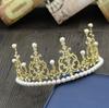 Accesorios para Hornear de Cumpleaños Corona Grande Flores Decoración para Pastel de Cumpleaños Tiara de Perlas Destacada Accesorios para el Cabello Diadema