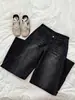 AliExpress eBay Ropa de Mujer Primavera/Otoño Personalidad Americana Caliente Strass Pantalones Casuales Sueltos Modernos Retro Jeans Desgastados Tendencia