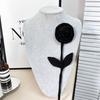 Tecido Rosa Negra Longa Corsage Adesivo de Tecido DIY Terno Vestido Adereço de Cabeça Bolsa Chapéu Acessórios Acessórios