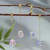 Pendientes Colgantes Largos de Patito Lindo Forma Larga Linda 3D Pendientes Largos Colgantes Accesorios de Pendientes Delicados y Femeninos de Nicho
