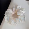 Scrunchie de Renda em Malha Doce de Camada Dupla para Meninas, Elástico de Cabelo para Penteado de Coque, Acessório de Cabelo