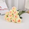 Rosas Simuladas Transfronteiriças Solteiras Grandes Tecido de Lã Flores Artificiais Enfeites de Sala de Estar Decoração de Casamento em Casa Flores Simuladas Atacado