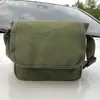 Bolsa de Lona Nostálgica para Servir o Povo, Bolsa de Ombro do Exército Vermelho Masculina, Bolsa Escolar Verde da Libertação Transversal, Bolsa de Estudante, Bolsa Transversal Lei Feng