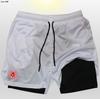 Explosivos AliExpress Serie Araña 2 en 1 Pantalones Cortos Dobles para Hombre Fitness Deportes Pantalones Cortos de Entrenamiento para Hombre Secado Rápido