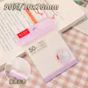 50 Hojas de Notas Adhesivas Transparentes Esmeriladas Tiras Adhesivas de Color Fluorescente para Mascotas Notas Adhesivas para Estudiantes Papel Adhesivo Notas Adhesivas Reutilizables Notas de Memo