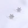Presente de Natal floco de neve brincos feminino s925 prata esterlina moda brincos de diamante cheio temperamento feminino pequenas jóias de prata