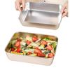 Caja de acero inoxidable de grado alimenticio para refrigerador con diseño sellado especial y tapa, caja para mantener la frescura, doble propósito para almacenamiento y congelación