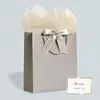 Sacolas de presente de aniversário com laço, sacolas de papel para embalagem de compras, atacado em estoque, fabricante transfronteiriço de comércio exterior, frete grátis