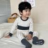 Ropa de otoño para bebé con cintura alta y protección abdominal, pantalones de otoño, ropa interior infantil sin huesos, pijamas gruesos de algodón para otoño e invierno.