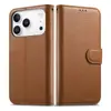 Adecuado para funda de teléfono Apple 18 Pro Max, tapa abatible de cuero genuino, ranura para tarjetas 16 Pro, soporte 17e, funda protectora iPhone 17
