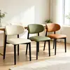 Silla de Comedor Diseño Nórdico Silla con Respaldo para Restaurante Asientos Sencillos para Cafetería Uso Ocasional en Casa Marco Metálico Reposabrazos