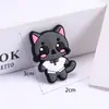 Pingentes de Sapato em Borracha Macia com Formato de Gato de Desenho Animado, Acessórios Artesanais DIY para Capa de Celular e Garrafa de Água Atacado