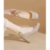 Zapatos de tacón alto con plataforma impermeables para mujer, tacón grueso, nuevo modelo 2026, punta cuadrada, color champán francés, zapatos de boda, correa al tobillo, zapatos para ceremonia de adultos