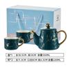 Tetera de cerámica para té y café con platillo Amazon Venta Caliente Regalo de Acompañamiento Características Juego de Té Chapado en Oro Soporte logo