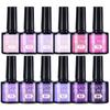 Pegamento de fototerapia UV transfronterizo 2024 nuevo pegamento morado para uñas Esmalte en gel fábrica de uñas