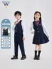 Conjunto de Terno Estilo Britânico Infantil, Uniforme de Jardim de Infância, Uniforme de Aula de Primavera, Camisa, Uniforme de Escola Fundamental, Estilo College