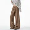 Pantalones casuales de patchwork estilo americano, deconstruidos, fluidos, curvos para hombre, nuevos pantalones rectos de pierna ancha hasta el suelo, tendencia 2026