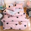 Juego de tres piezas de textiles para el hogar transfronterizo de comercio exterior, lindo de dibujos animados para el Día de San Valentín, edredón con impresión digital, funda de almohada, ropa de cama Amazon