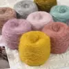 Brillo brillo mohair 50g con lana mohair hueco hilo en spray lágrimas azules color mágico lana
