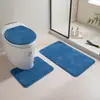 Alfombrilla de baño transfronteriza, Juego de tres piezas para inodoro, Alfombra, Felpudo antideslizante para baño, Felpudo absorbente para entrada de cocina