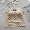 Camiseta de tirantes con lunares para mujer, picante, puro deseo, con copas, se puede usar por fuera o como capa base, adelgazante, espalda bonita, top sin mangas para mujer en verano