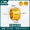 Conector de Cobre de 4 Puntos con Rosca Externa Hexagonal, Tapón Antiexplosión, Tapa de Enchufe de 6 Puntas, Tapón Ciego de Rosca Interna de 1 pulgada, Tapón de Tubería, Tapa de Tapón para Tubería de Agua