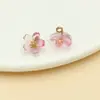 Colgante de Vidrio con Gradiente de Flor de Cerezo Colgante Pequeño Accesorios para Manualidades DIY Pulsera Collar Llavero Accesorios de Joyería
