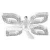 Luminária de ventilador de cristal em formato de flor e27 para sala de estar quarto