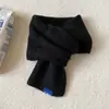 Cachecol Curto Cruzado para Mulheres Inverno Quente Cor Lisa Lã Tricotado para Estudantes Estilo Coreano Cachecol de Casal para Homens