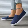 Zapatos de Lona Blancos para Mujer Verano Casual Slip-on Cómodos de Caña Baja Zapatos de Skate Zapatitos Blancos