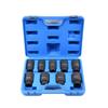 Jogo de soquetes hexagonais de 9 peças para carro, soquete para roda, soquete para parafuso de eixo, chave de soquete, ferramenta de reparo automotivo