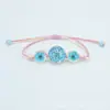 Pulsera de Hilo de Colores con Cuentas de Vidrio y Flor de Narciso Seca Estilo Coreano Fresca y Sencilla, Flor Eterna Regalo de Pareja para Mujeres, Accesorio para la Mano