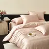 Suave Como la Seda para Dormir Tacto de Alta Gama Jacquard de Algodón Tencel Juego de Cama de Cuatro Piezas Mezcla de Algodón de Fibra Larga 60S Tencel + 100S