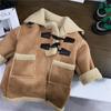 Versão coreana de roupas infantis meninas inverno mais casaco de veludo novo outono e inverno crianças casaco longo estilo ocidental grosso comércio exterior