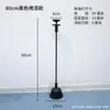 Adornos de Candelabro Retro de Hierro Fundido, Lámparas Antiguas de Hierro Estilo Chino Nuevo, Lámparas de Sala de Té Zen Folclóricas, Lámparas de Pie Estilo Wabi-Sabi