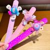 Pulsera de giroscopio giratoria con luz de anillo a presión para niños y niñas, joya de princesa, regalo pequeño de cumpleaños o festividad