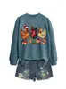 Amazon eBay sitio independiente moda versátil lindo divertido mujer tres pollos que se iluminan Navidad sudadera otoño e invierno