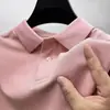 Camisa Polo Masculina 2024 com Gola Reversível e Manga Curta, Mais Vendida Transfronteiriça, Camiseta Casual Elegante para Negócios, Camisa Polo Casual Versátil