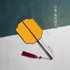 Abanico de Caligrafía con Espacio en Blanco para Escribir, Abanico Pintado a Mano por Ambos Lados, Estilo Hanfu, Estilo Antiguo, Abanico con Borla, Arte de Bambú