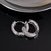 Brincos de Argola Cheios de Diamante Transfronteiriços Clássicos Europeus e Americanos Hip-hop para Homens e Mulheres Brincos de Círculo de Personalidade Universal para Mulheres